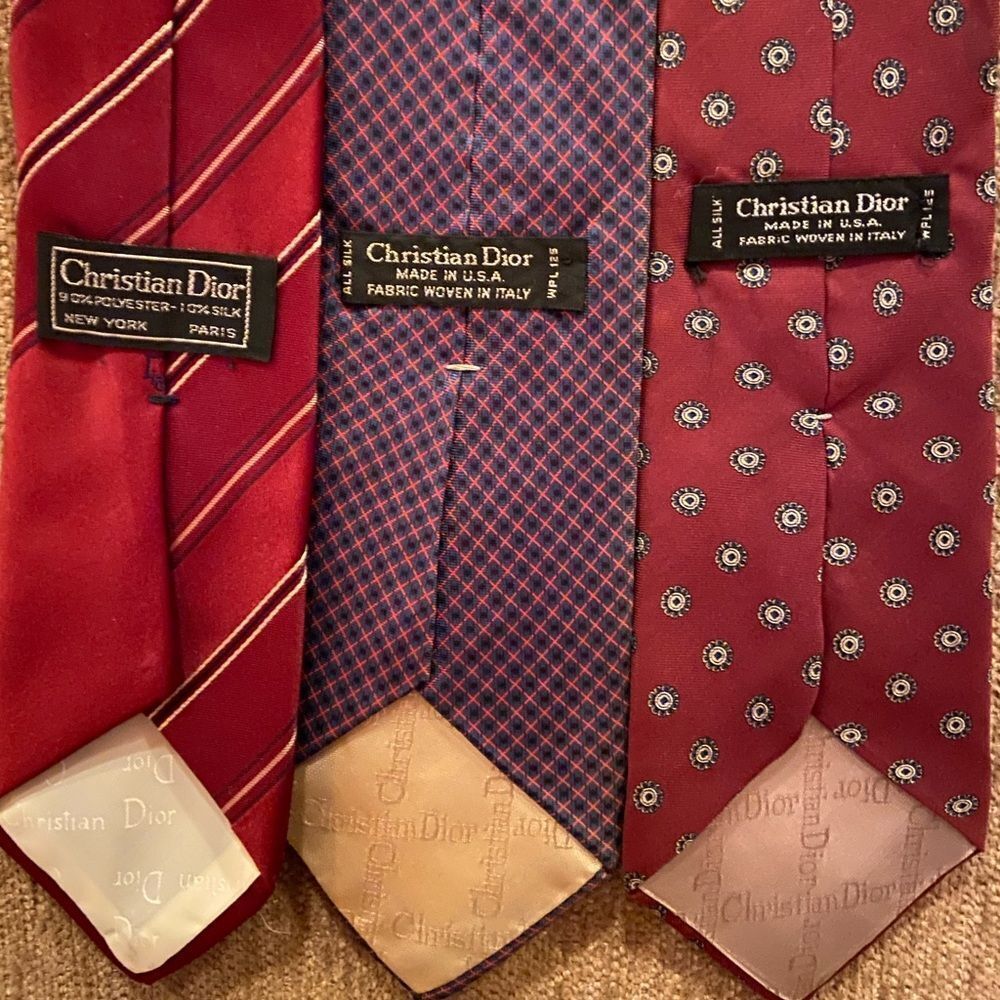 Vintage Christian Dior Ties Lot of 3
